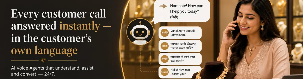 Every customer call answered instantly — in the customer's own language — Jewellery & Gold Shops case study